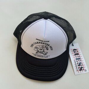 $34 Guess Men’s Originals Lot 5 The Carpenter Shop Trucker Hat Black-White